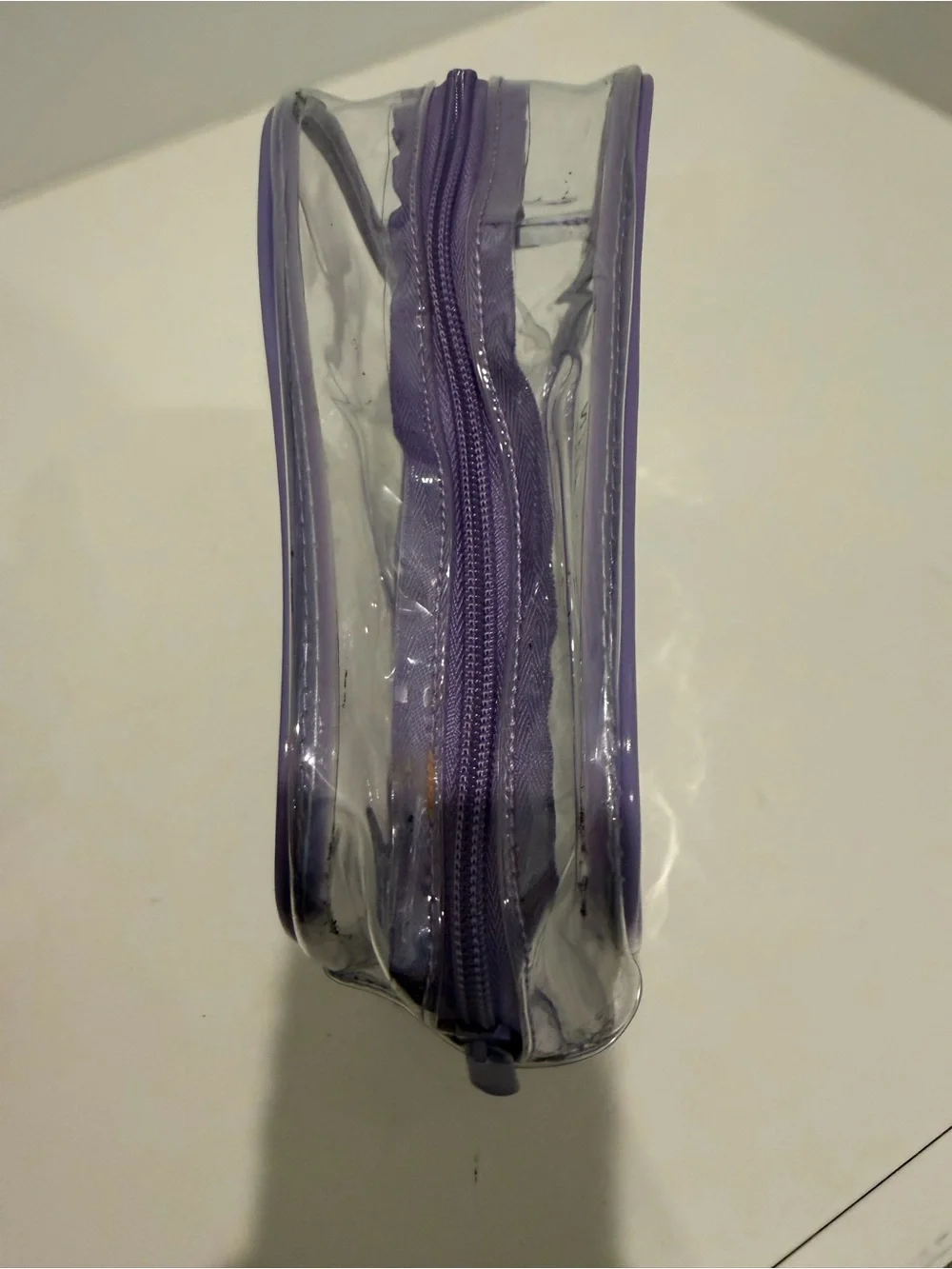 Alastin Skincare Clear Travel Cosmetic Bag - Purple Trim